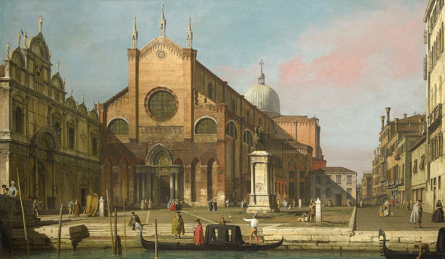 Canaletto (1697-1768), Venezia, campo Santi Giovanni e Paolo, dal 1736-1740 olio su tela Altezza: 46,4 cm; Larghezza: 78,4 cm Kiev, Ucraina