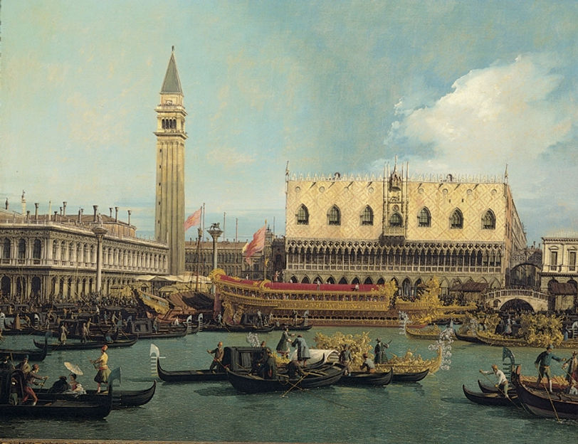 Il Bucintoro al Molo il giorno dell'Ascensione 1740 ca. Pinacoteca Giovanni e Marella Agnelli, Torino