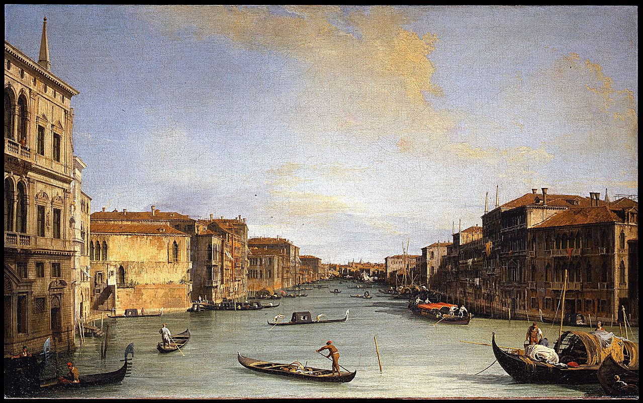 Canaletto "Canal Grande" 1726-1730, olio su tela cm. 45x73 Galleria degli Uffizi, Firenze