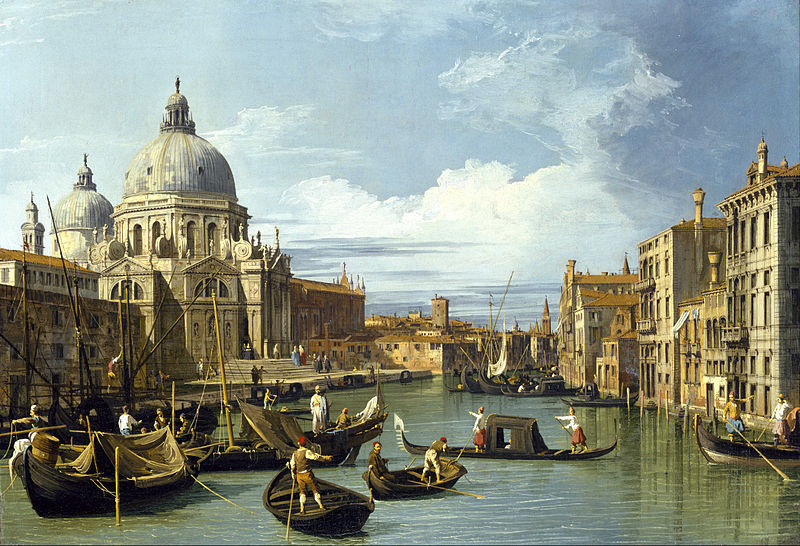 Canaletto "Entrata nel Canal Grande" 1730 ca. olio su tela, 49,6x73,6 Museum of Fine Arts, Houston