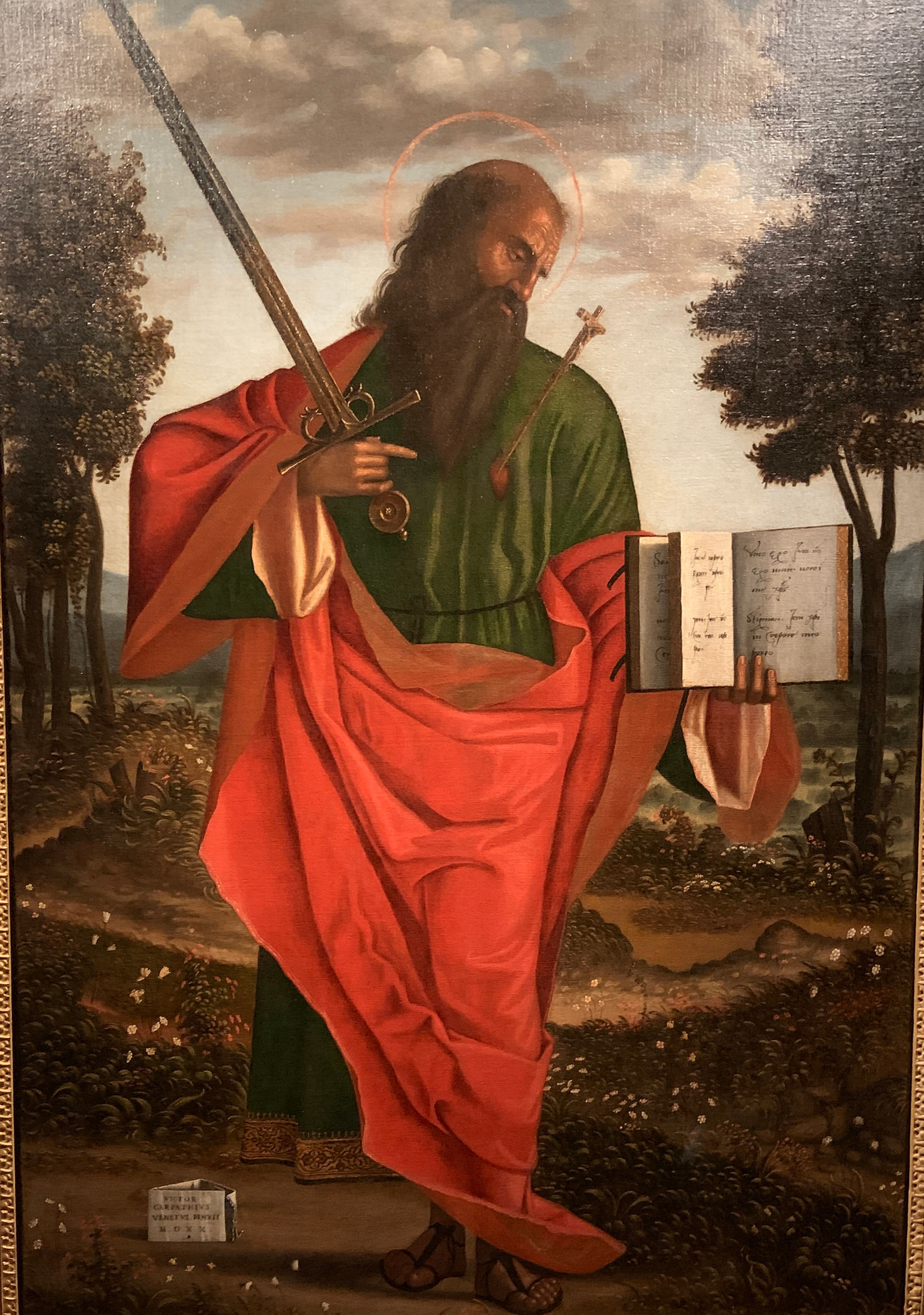Vittore Carpaccio "San Paolo Apostolo" 1520, olio su tela.