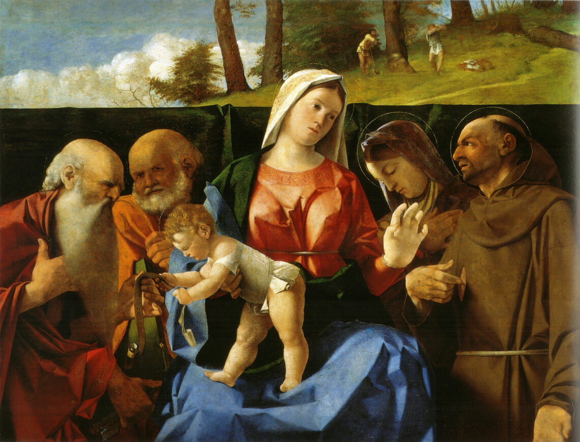 Lorenzo Lotto "Madonna con Bambino e Santi"1505, Museo National Gallery of Scotland, Edimburgo.