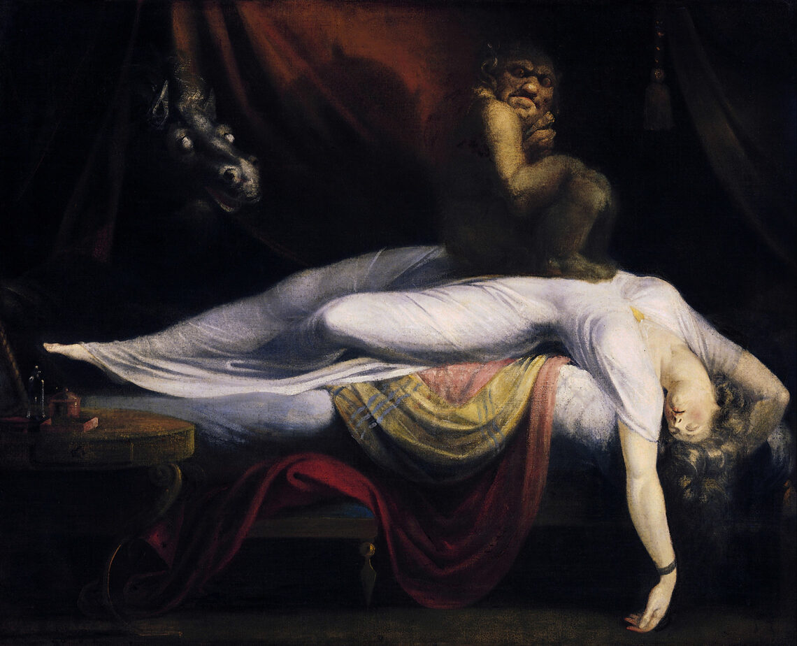 Johann Heinrich Füssli "L'incubo", 1781. Olio su tela, 101,6x126,7 cm. Detroit (Stati Uniti), Institute of Arts