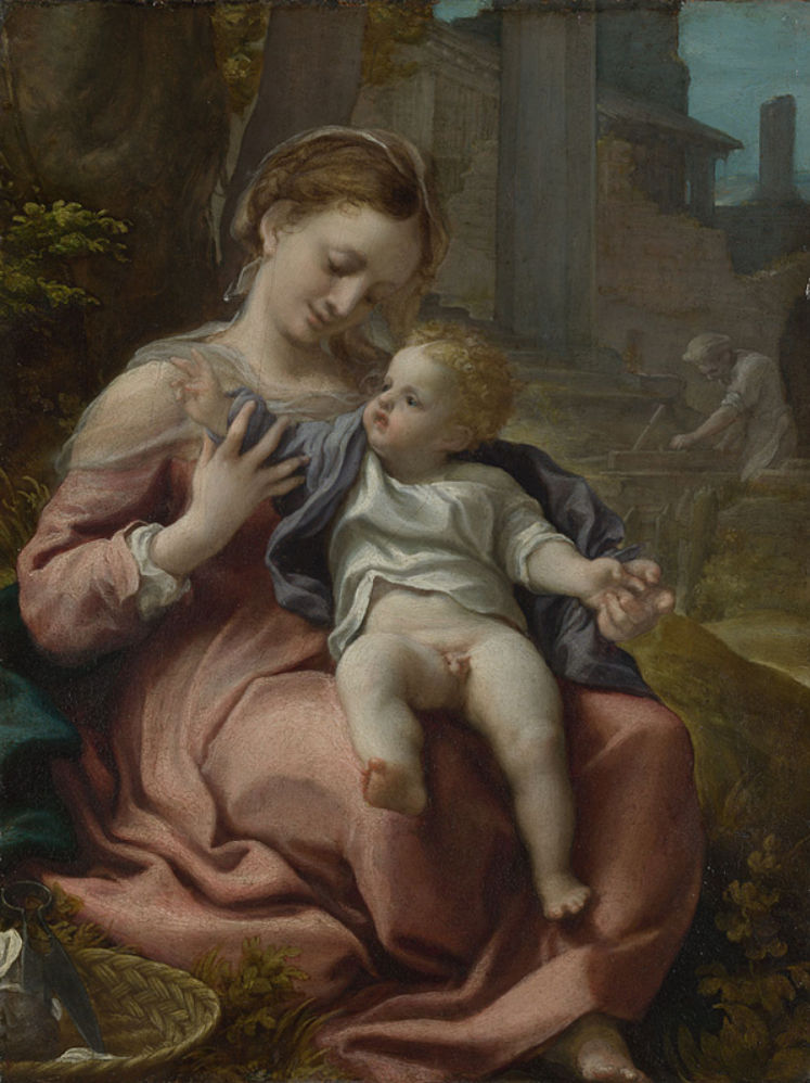 Correggio "Madonna della cesta" (1525-1526), National Gallery, Londra