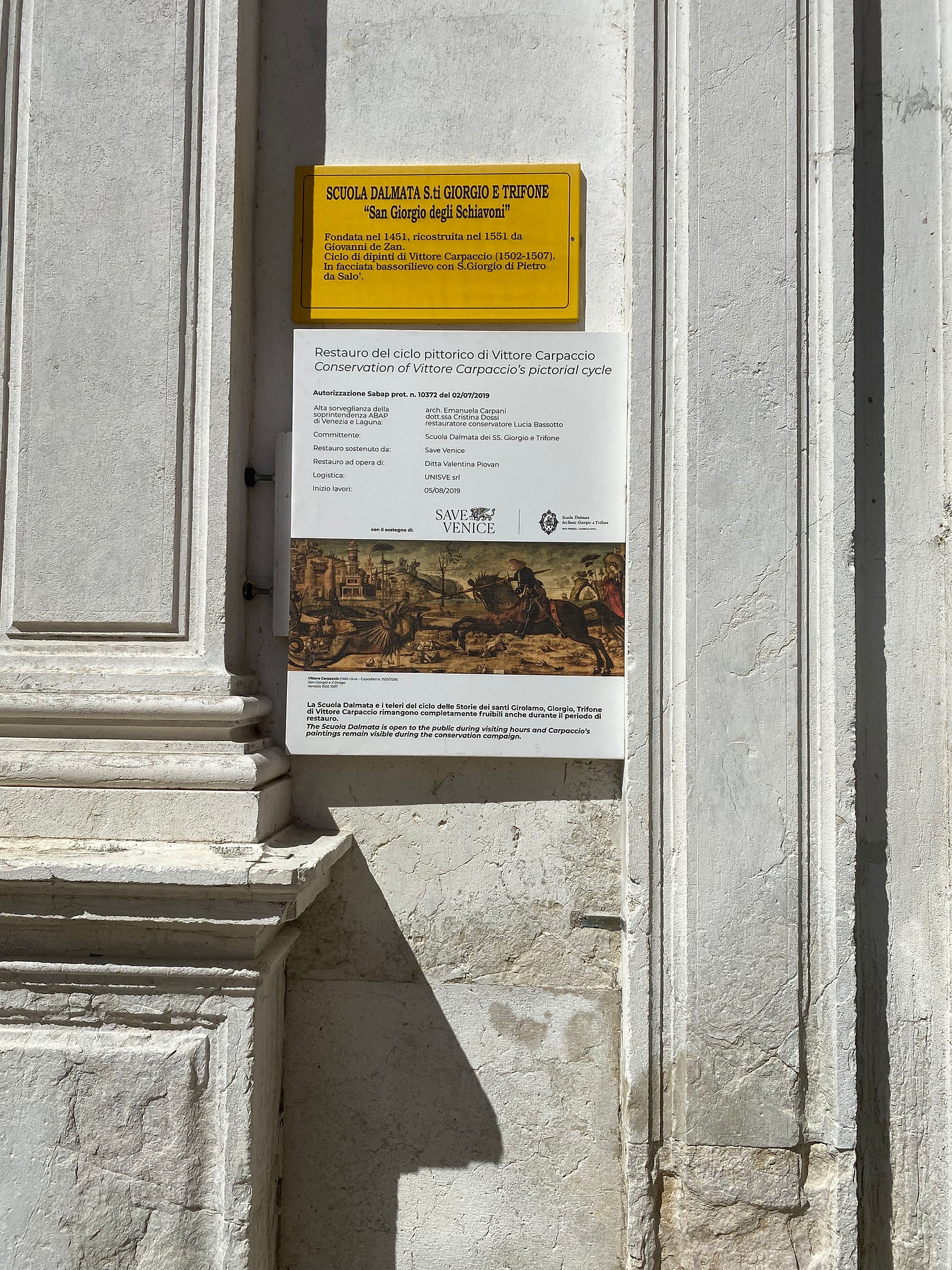 Scuola di San Giorgio degli Schiavoni, Venezia. Foto di Manuela Moschin.