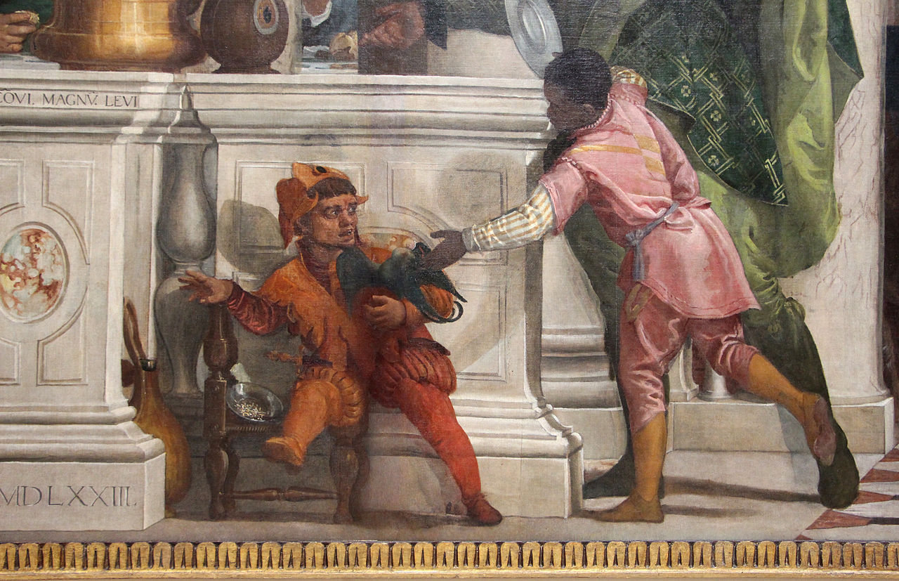 Dettaglio Paolo Veronese "Convito in casa di Levi" 1573, olio su tela, cm. 555x1310, Gallerie dell’Accademia, Venezia (Fig.3)