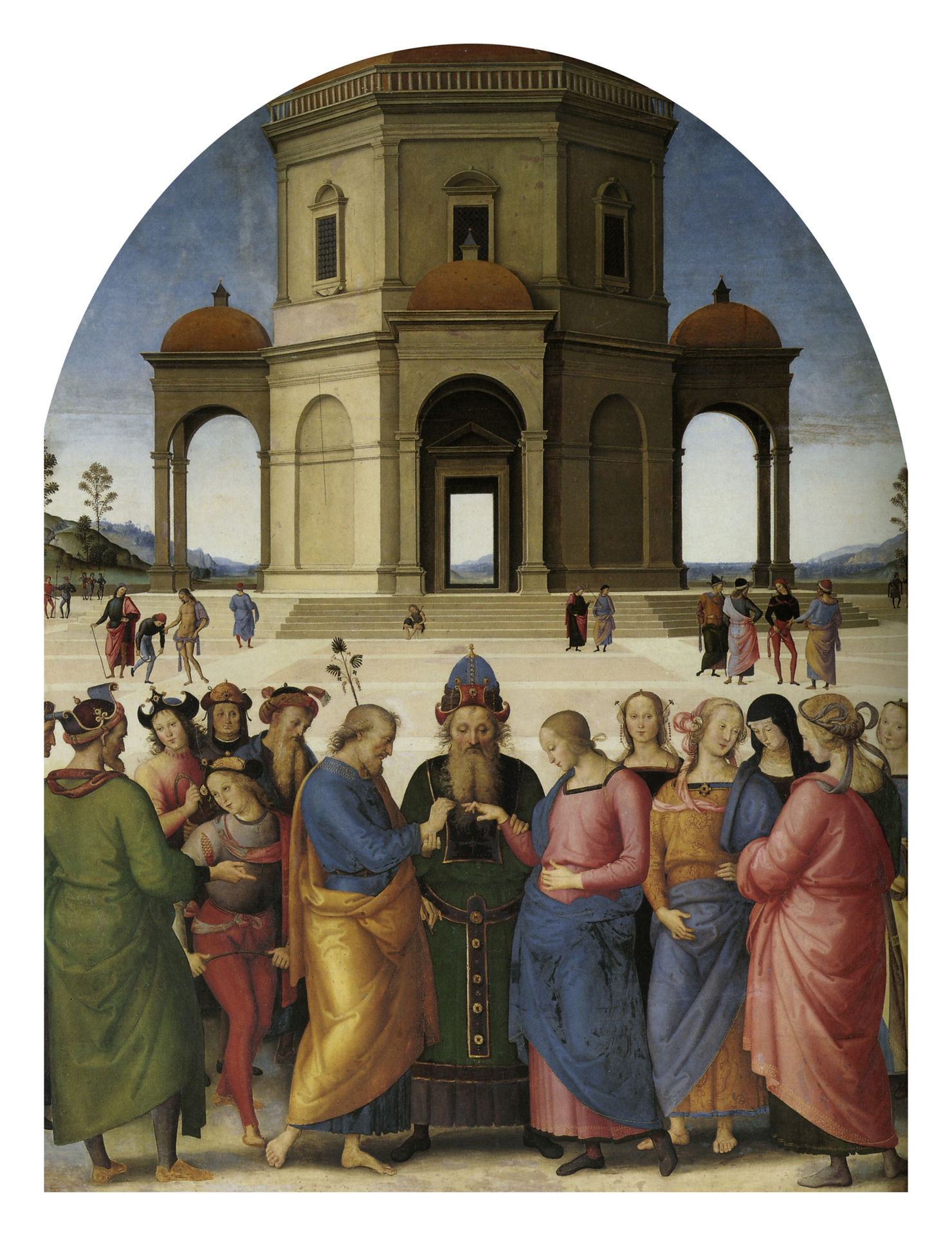 Perugino "Sposalizio della Vergine" 1501-1504, Olio su tavola, cm.234x186. Musée des Beaux-Arts, Caen.