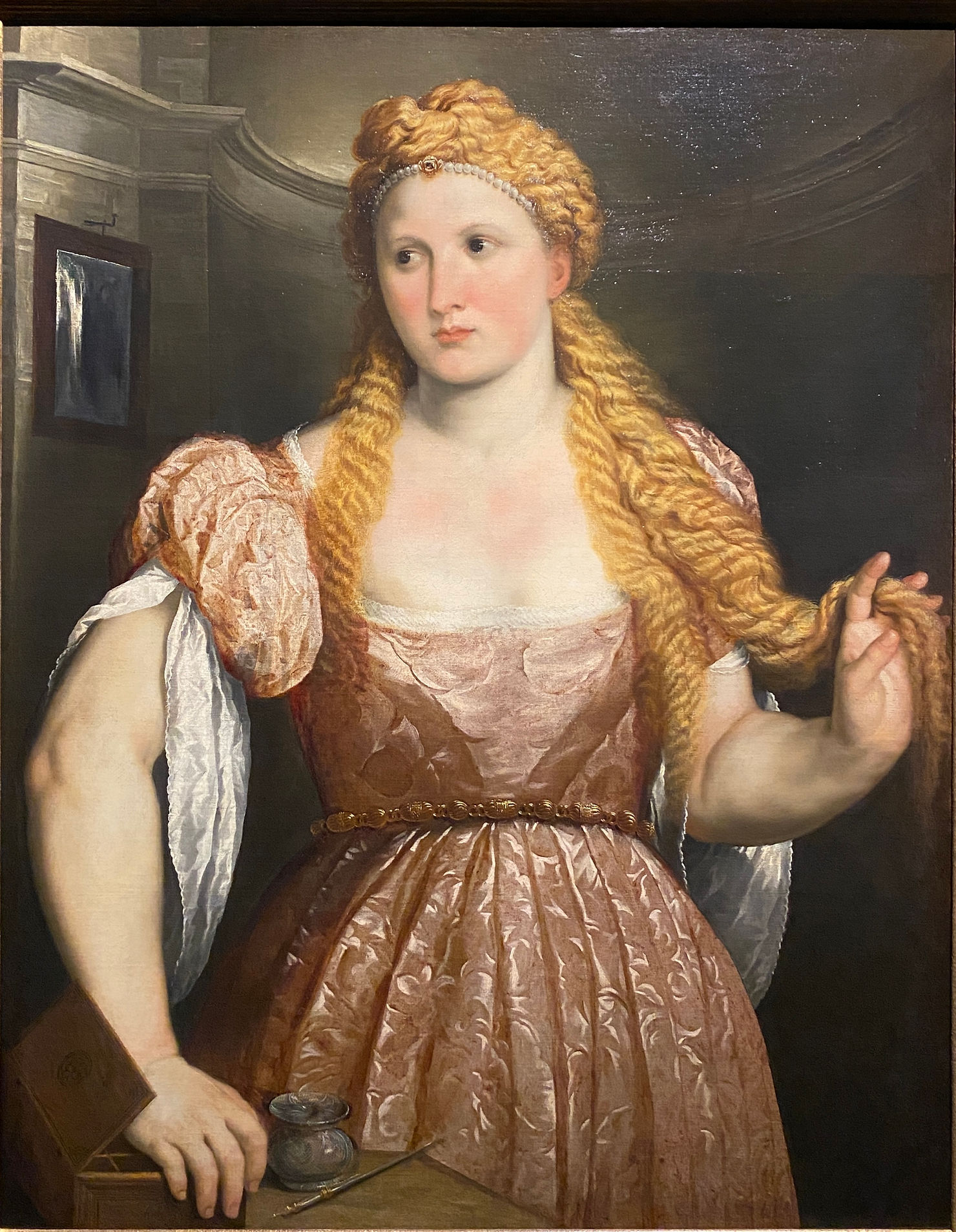 Paris Bordon (Treviso, 1500 – Venezia, 1571) “Ritratto di giovane donna” 1545 – 1550 circa, olio su tela, cm 102x81, Kunthistorisches Museum di Vienna.