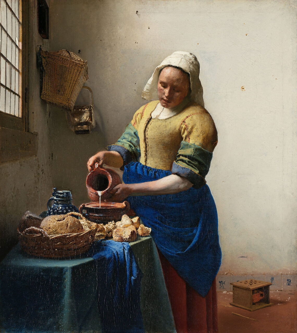 Jan Vermeer "La lattaia" 1657-1661, olio su tela, 45,5x41 cm. Amsterdam, Rijksmuseum