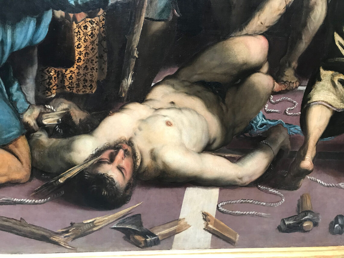 Jacopo Tintoretto “Il miracolo dello schiavo” (1547-1548) olio su tela, cm 416x544; Gallerie dell’Accademia, Venezia. Foto di Manuela Moschin.