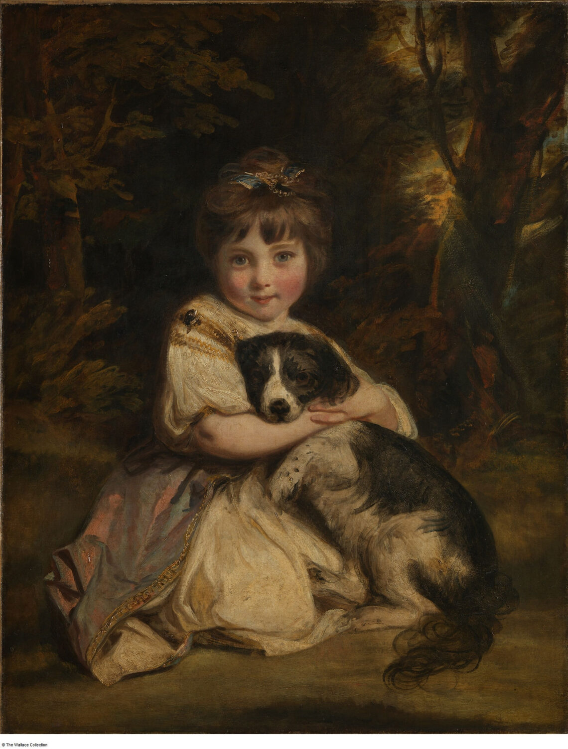 Sir Joshua Reynolds, Miss Bowles con il suo cane, 1775, olio su tela, cm. 92x71. Londra, Wallace Collection.