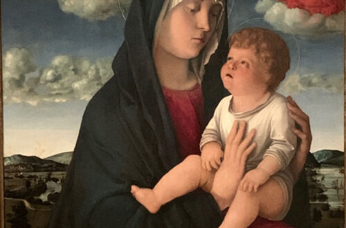 Giovanni Bellini “Madonna dei Cherubini rossi”1485 olio su tavola, 77x60 cm, Gallerie dell’Accademia, Venezia. Foto di Manuela Moschin