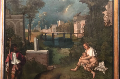 Giorgione “La Tempesta” 1502-1503 circa, olio su tela, 83x73 cm. Gallerie dell’Accademia, Venezia.