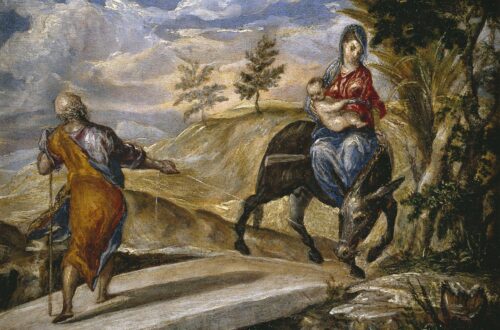 El Greco La Fuga in Egitto 1570 olio su tavola cm 15,90 x 21,60 x 0,00 Museo Nacional del Prado Madrid. © Photographic Archive. Museo Nacional del Prado. Madrid