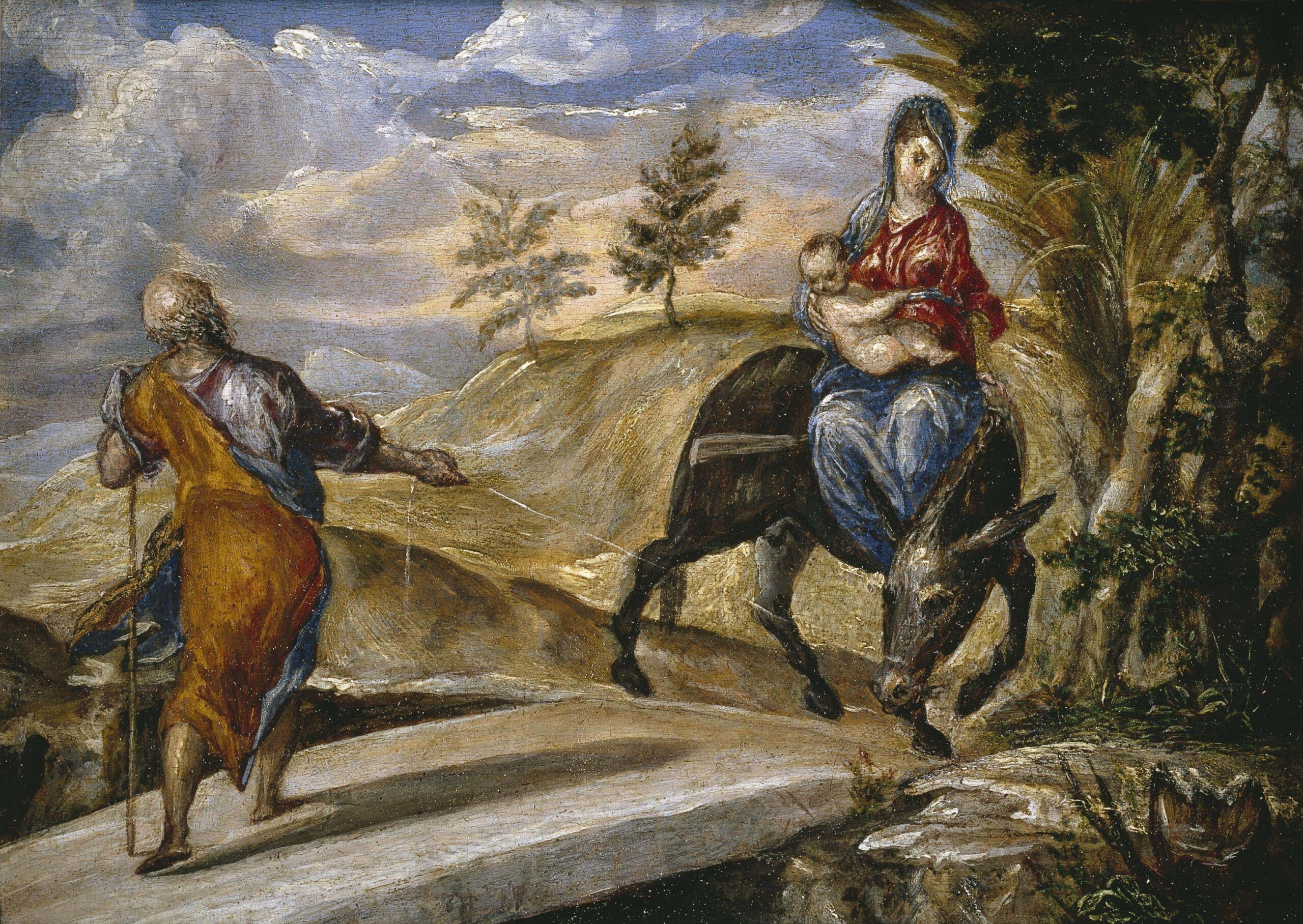 El Greco La Fuga in Egitto 1570 olio su tavola cm 15,90 x 21,60 x 0,00 Museo Nacional del Prado Madrid. © Photographic Archive. Museo Nacional del Prado. Madrid