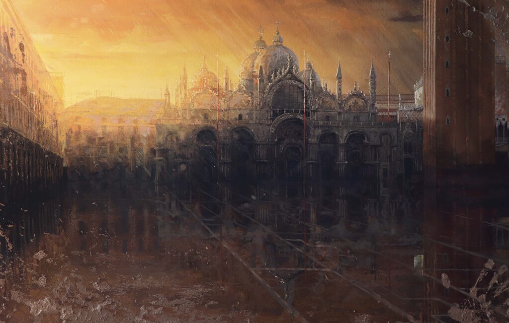 Sueños de Venecia, Acrilico e olio su tela, Acrylic and oil on canvas, 2024, 120x80x2cmAlberto Rodríguez Serrano