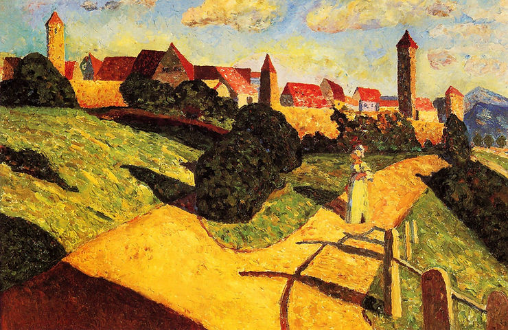 Vasilij Vasil'evič Kandinskij “Vechia città II” 1902, olio su tela52x78,5 cm (1902) Vasily Kandinsky. Centre Pompidou di Parigi.