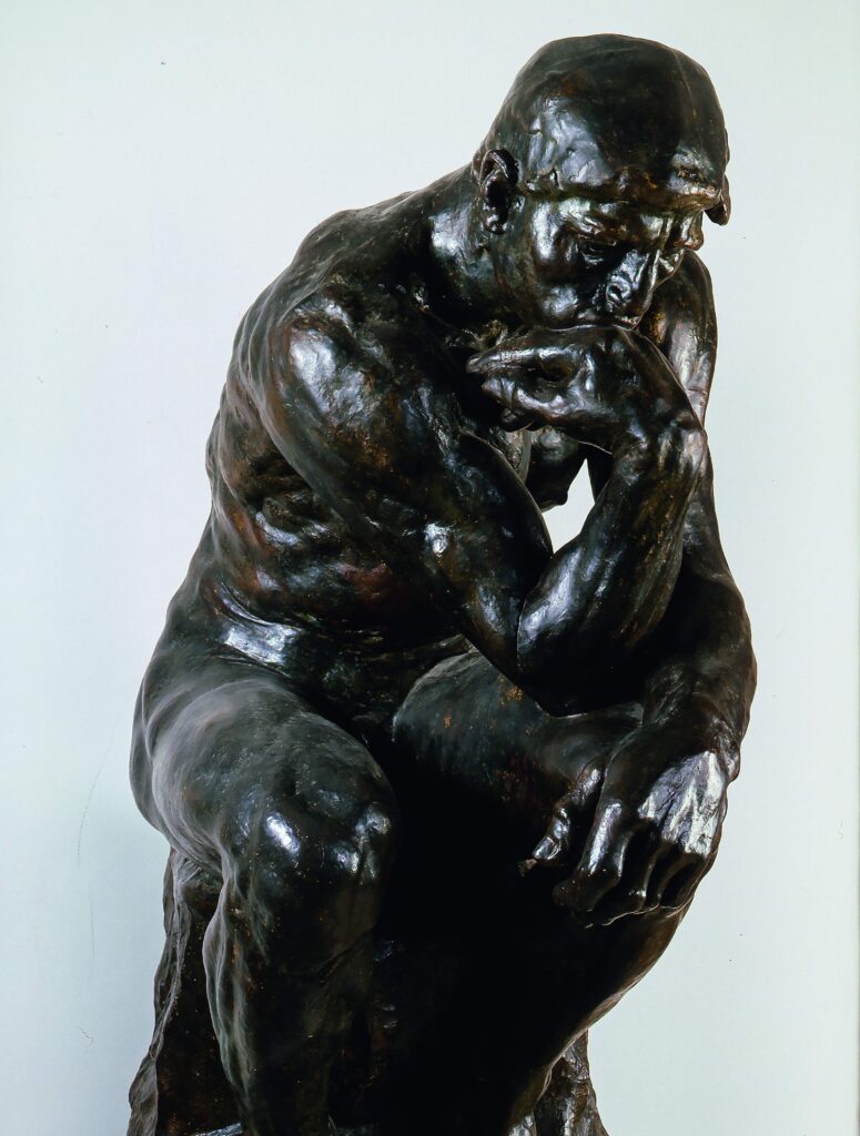 AUGUSTE RODIN Il Pensatore / The Thinker (dettaglio) 1880-1904 gesso patinato / patinated plaster cm 183,5 × 108 × 141
