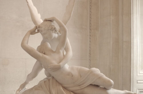 Amore e Psiche.  Antonio Canova, 1788 -1793. Musee Louvre, Parigi. (Seconda copia, Museo Ermitage San Pietroburgo).