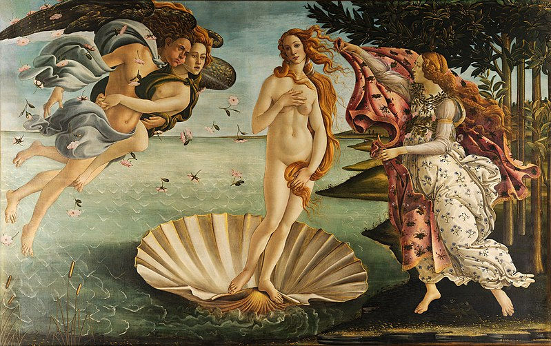 Sandro Botticelli "La Nascita di Venere" 1482-1485 Galleria degli Uffizi Firenze