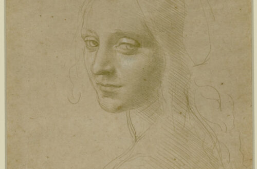 Leonardo da Vinci "Ritratto di fanciulla, presunto studio per il volto dell'angelo della Vergine delle Rocce" Biblioteca Reale di Torino  1483-1485 - punta metallica e biacca collocazione Dis. It. /I.19