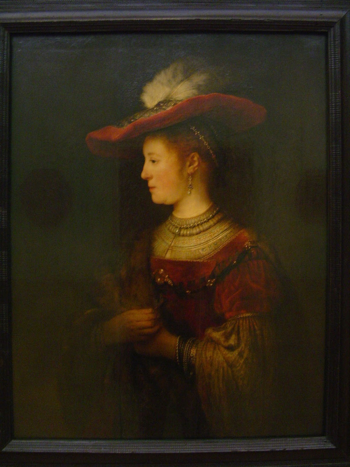 Rembrandt van Rijn "Ritratto di Saskia con cappello" 1633 olio su tela cm. 99,5x78,8 Staatliche Museen, Kassel (Fig.7)
