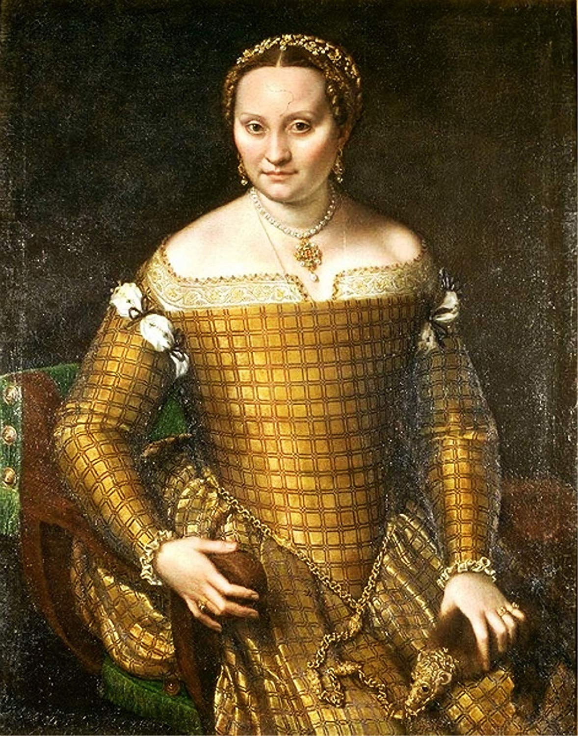 Sofonisba Anguissola “Ritratto di Bianca Ponzoni Anguissola” (madre dell’artista) 1557 olio su tela 98x75 Gemäldegalerie, Berlino.