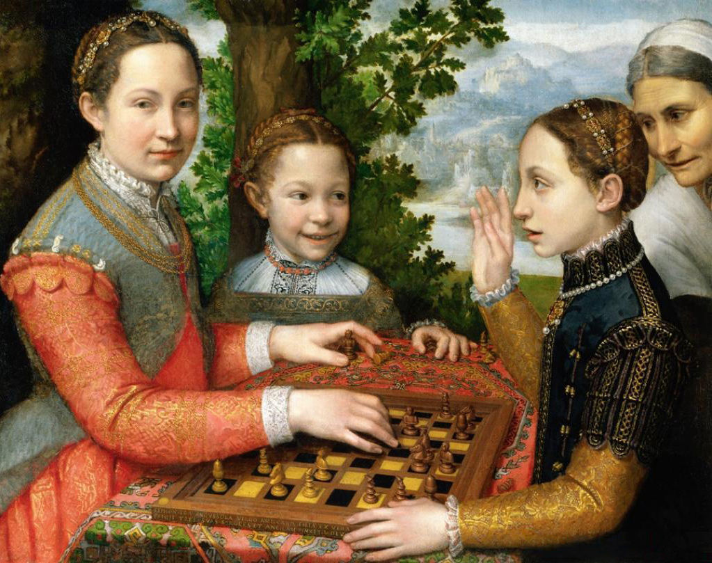 Sofonisba Anguissola “Partita a scacchi” 1555 olio su tela, cm.72x97 Narodowe Muzeum Poznań