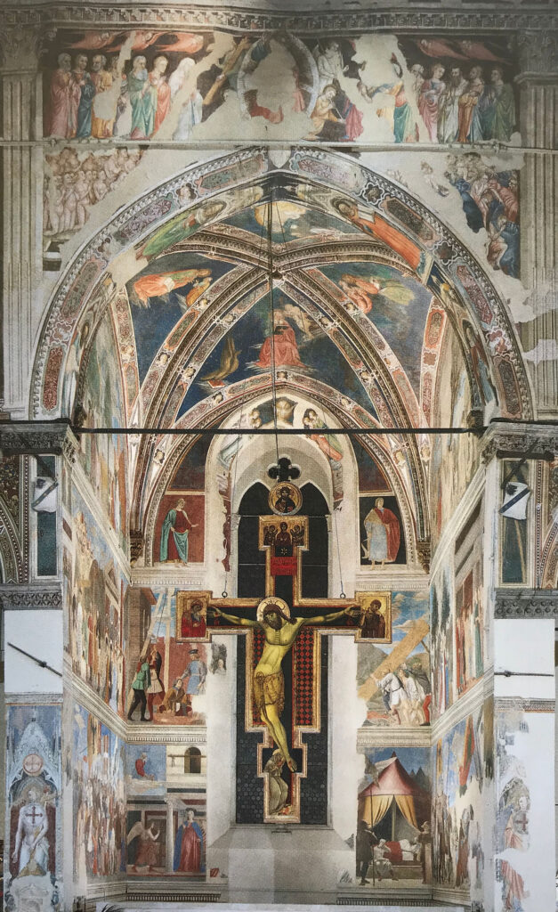 Piero della Francesca e la Leggenda della Vera Croce (Il sogno di Costantino) (1452-1466) affresco